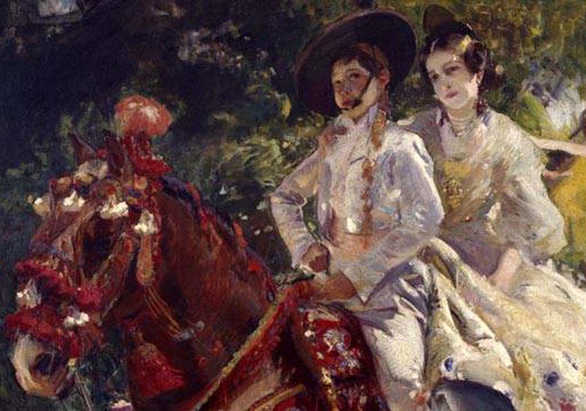 Detail from Sorolla's painting Grupa valenciana